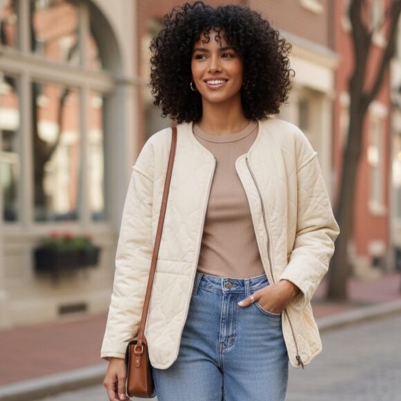 Jackets & Blazers - Elegant Quilted Jacket